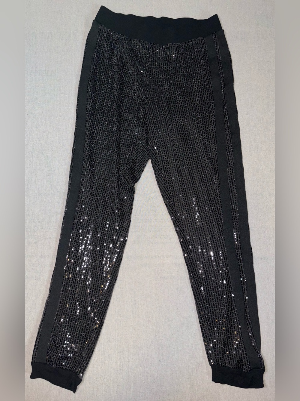 Ashley Stewart Curvy Girl Women’s 2X Pants Leggings Black Sequined